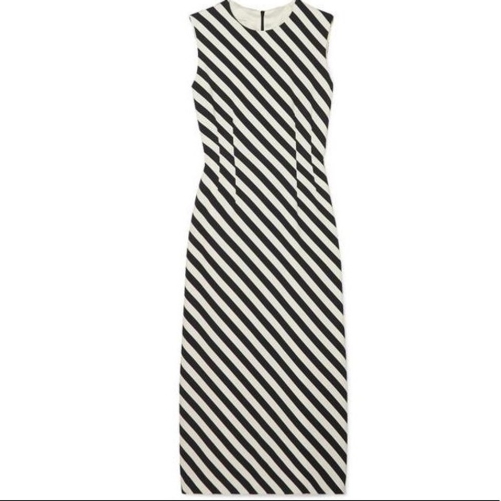dries van noten dilavina diagonal striped dress